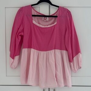 Victoria Dunn Pink and Light Pink Blouse